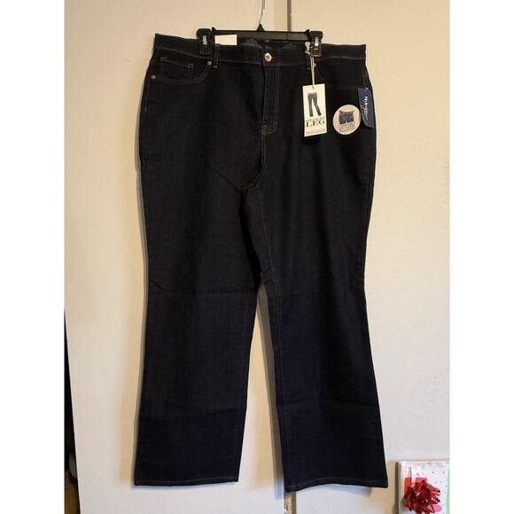 Style&co. Denim - Style & Co. Women Jeans Dark Blue Solid Stretch Straight Leg Tummy Control 18WP
